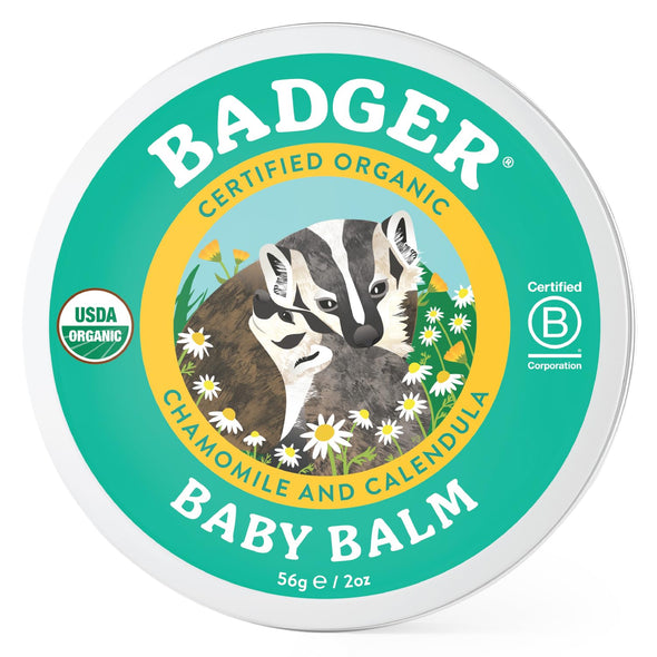 Badger Natural & Organic Baby Balm 2oz 56g - Chamomile & Calendula