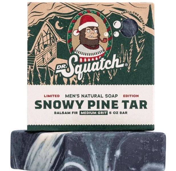 Dr. Squatch Men's Natural Bar Soap 5oz - Snowy Pine Tar – TheSoapOpera