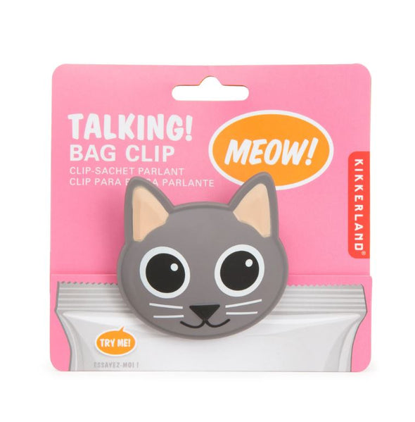 Kikkerland Talking Cat Bag Clip