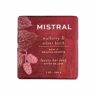 Mistral Holiday Bar Soap 7oz 200g - Mulberry & Silver Birch