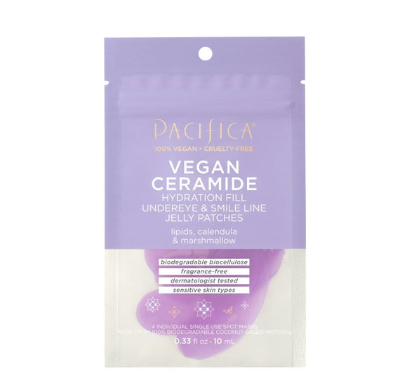 Pacifica Vegan Ceramide Hydration Fill Under Eye Smile Line Jelly Patches .33fl oz 10mL