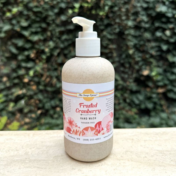 The Soap Opera Hand Wash in Pump Bottle 8fl oz 237ml - Frosted Cranberry