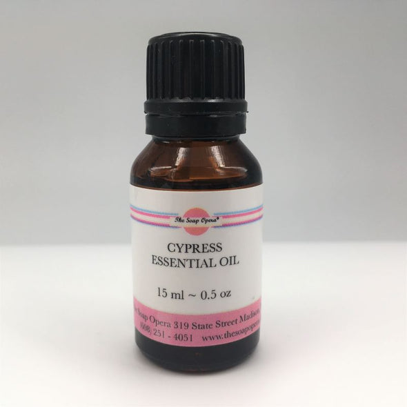 The Soap Opera’s Cypress Essential Oil has a fresh, clean, woodsy scent with balsamic undertones.