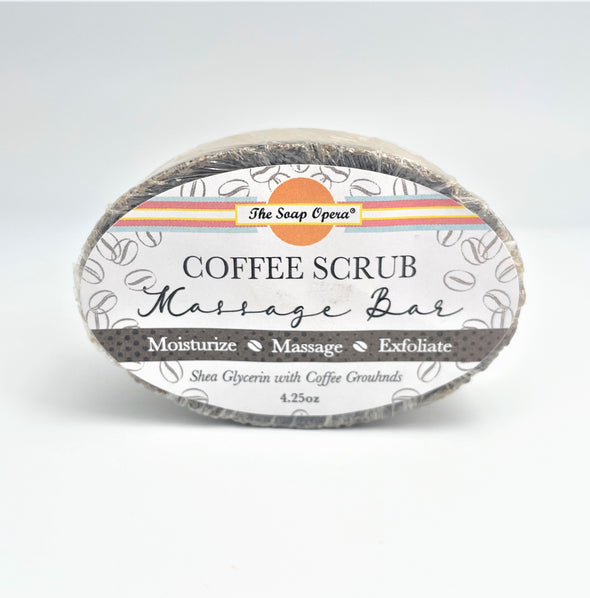 The Soap Opera Coffee Scrub Massage Bar Soap 4.25oz 120g