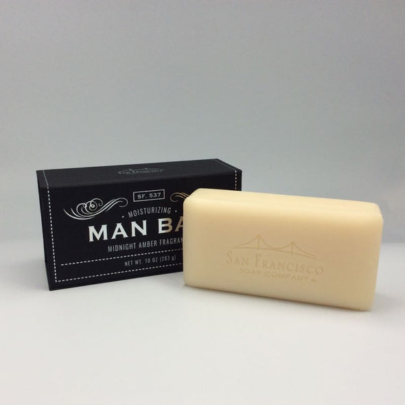 San Francisco Soap Company MAN BAR Moisturizing Soap 10oz - Midnight Amber