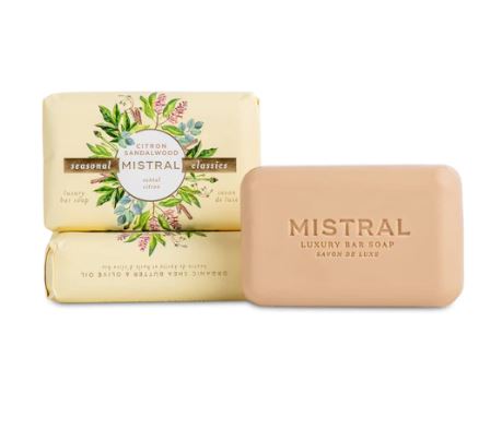 Mistral Classic French-Milled Bar Soap 7oz 200g - Citron Sandalwood
