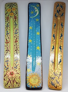 Painted Wooden Incense Stands - Sun and Stars