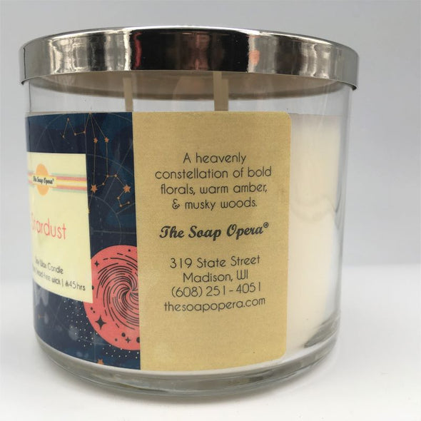 the soap opera soy wax natural candle aromatherapy long lasting gift stardust musky cozy