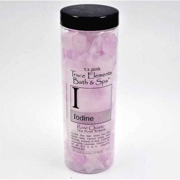 Trace Elements Bath Salts 14oz - Iodine Rose Quartz
