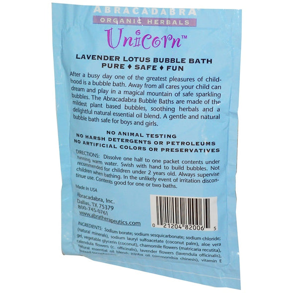 Abra Therapeutics Children's Bubble Bath Packet 2.5oz - Unicorn