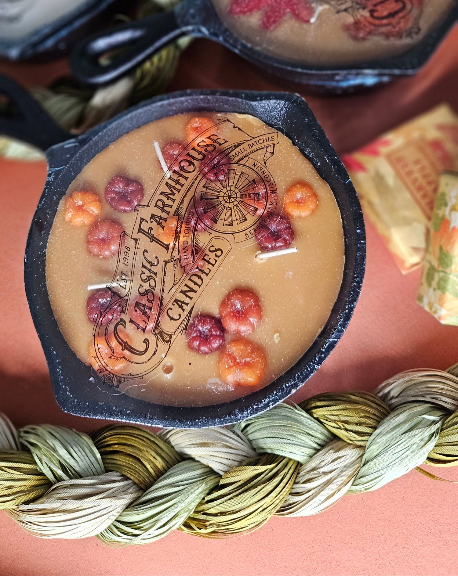 Classic Farmhouse Candles Cast Iron Pan Candle 8oz - Pumpkin Pie