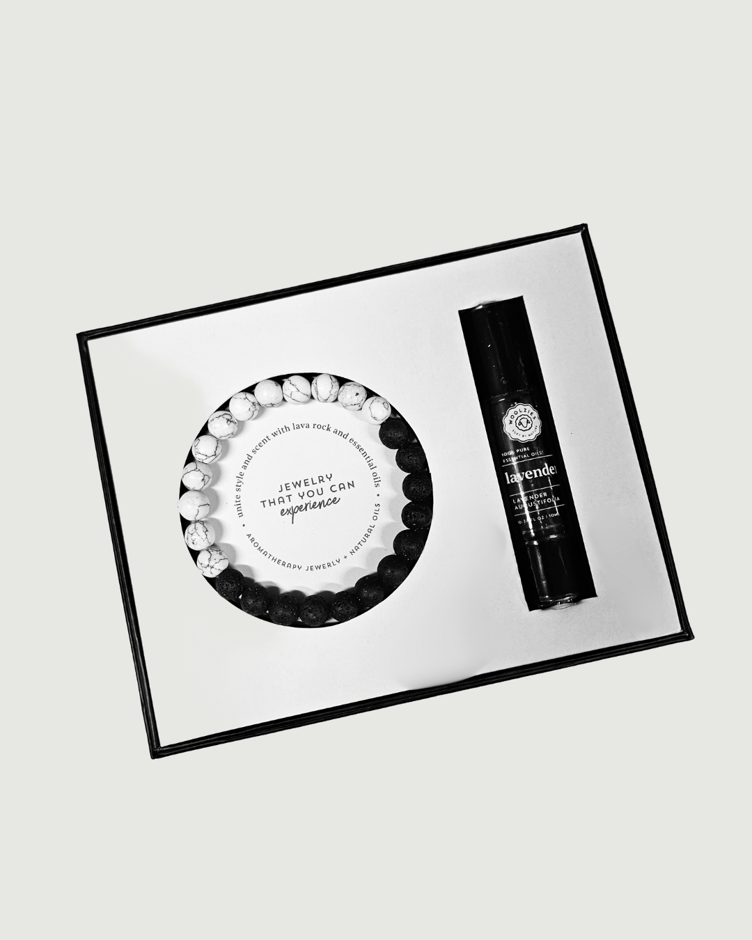 Woolzies Black Lavastone Aromatherapy Jewelry