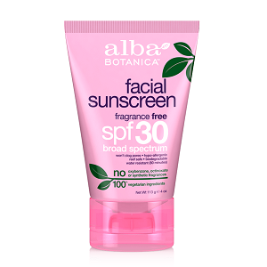 Alba Botanica Facial Sunscreen SPF 30 4oz 113g - Fragrance Free