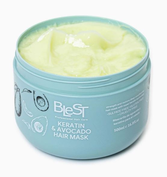 Blest Keratin & Avocado Hair Mask 16.9oz 500ml
