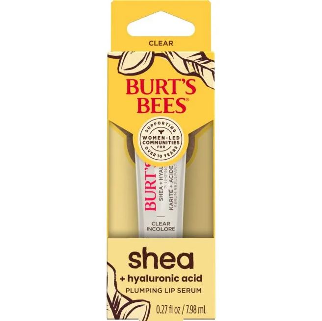 Burt's Bees Shea Hyaluronic Acid Lip Plumping Serum 0.27oz 7.98ml - Clear