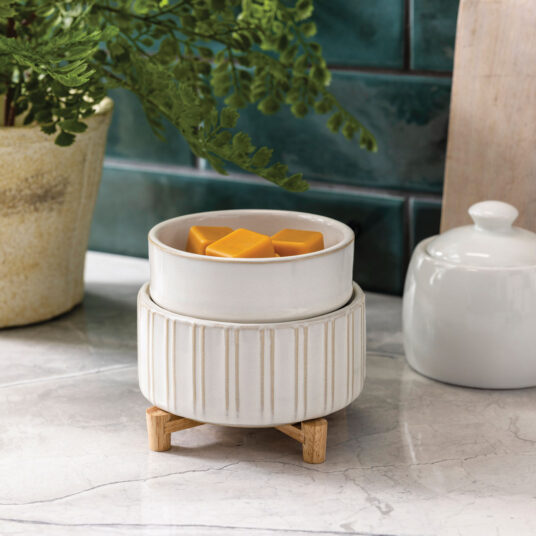 Candle Warmers Etc. 2-in-1 Classic Fragrance Warmer - Ceramic & Wood