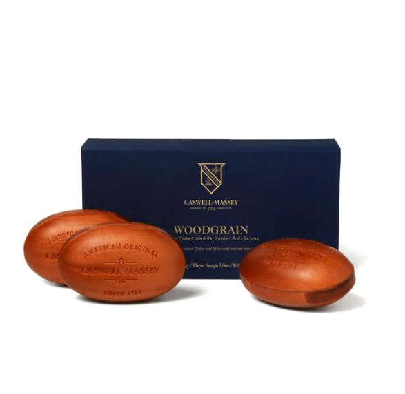 Caswell Massey Three Triple-Milled Soaps Gift Set - Heritage Woodgrain