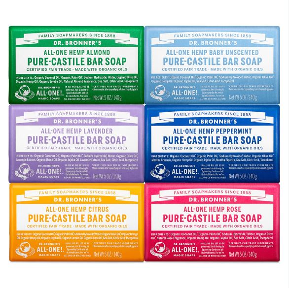 Dr. Bronner's Pure Castile Bar Soap 5oz 140g