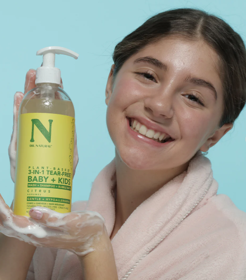 Dr. Natural Plant-Based 3-in-1 Tear-Free Baby + Kids Wash 16oz - Citrus