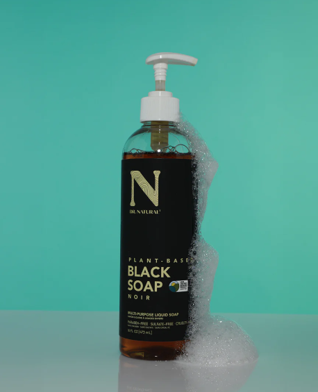 Dr. Natural Plant-Based Black Soap Body Wash + Face Wash 16oz
