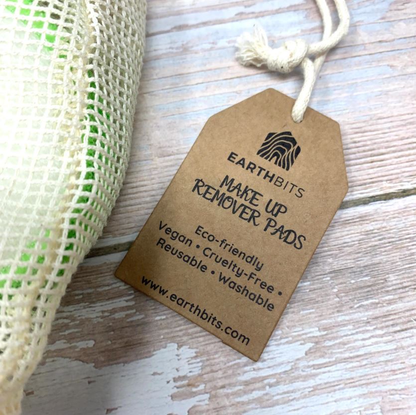 Earthbits Reusable Cotton Bamboo Makeup Remover Pads - Set of 10