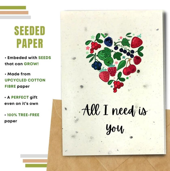 Earthbits Seeded Compostable Greeting Cards - Love