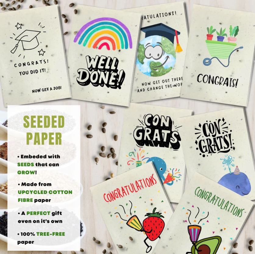 Earthbits Seeded Compostable Greeting Cards - Congrats