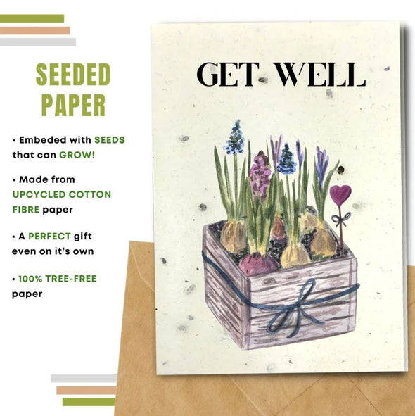Earthbits Seeded Compostable Greeting Card - Get Well Plant Box