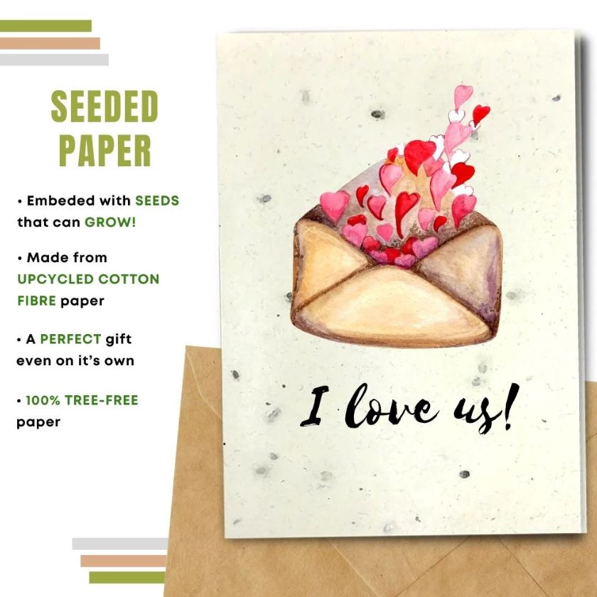 Compostable Card Earthbits Compostable Greeting Cards - Love