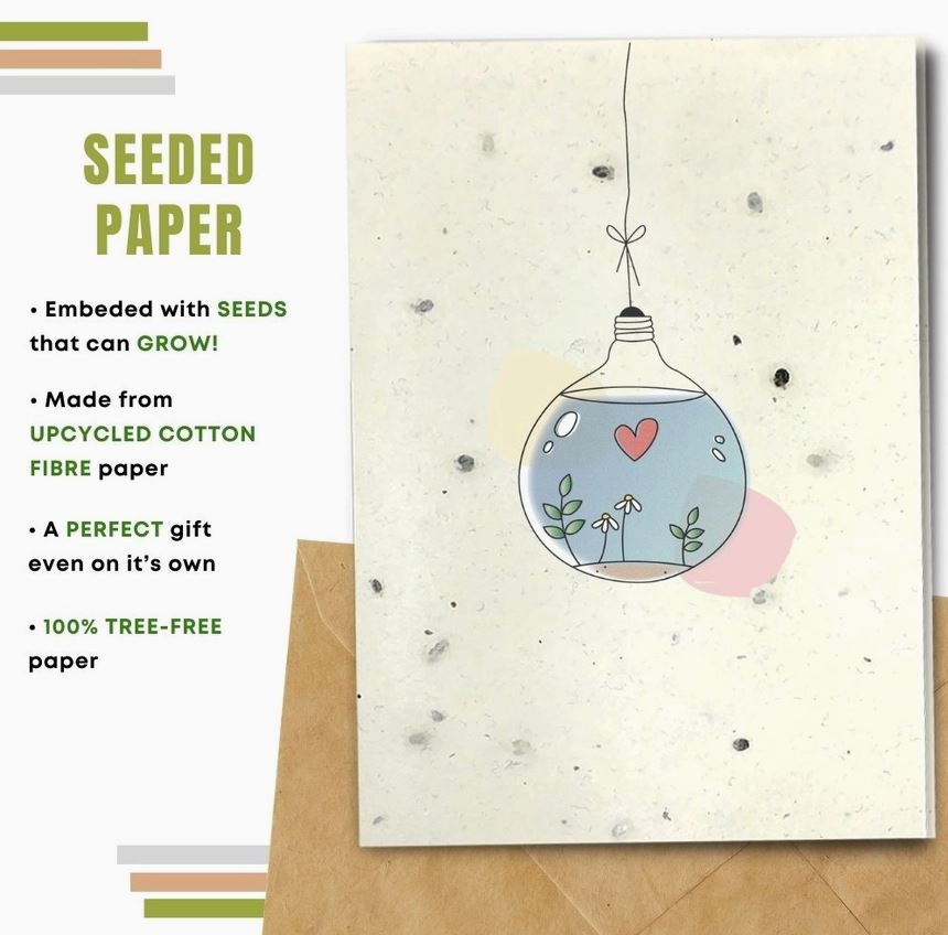 Compostable Card Earthbits Compostable Greeting Cards - Love