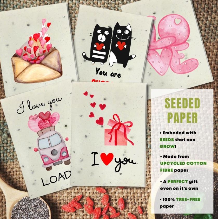 Compostable Card Earthbits Compostable Greeting Cards - Love