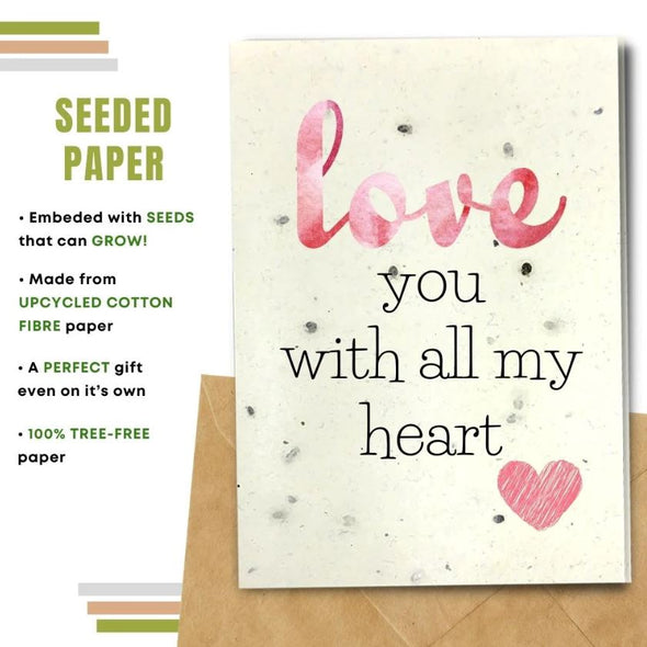 Earthbits Seeded Compostable Greeting Cards - Love