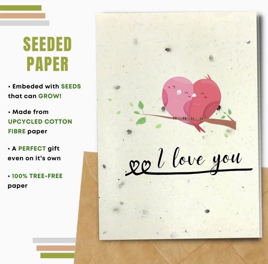 Compostable Card Earthbits Compostable Greeting Cards - Love