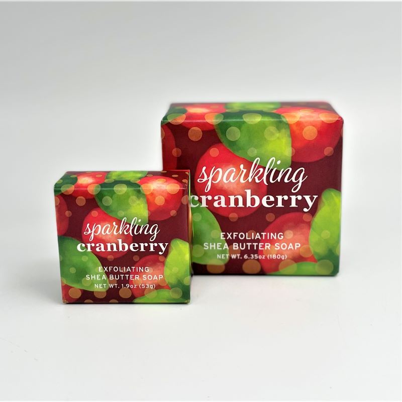 Greenwich Bay Holiday Shea Butter Bar Soap - Sparkling Cranberry