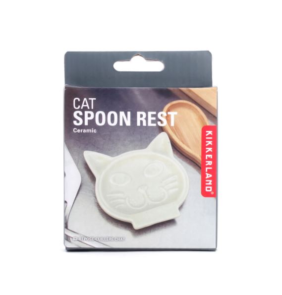 Kikkerland Ceramic Cat Spoon Rest