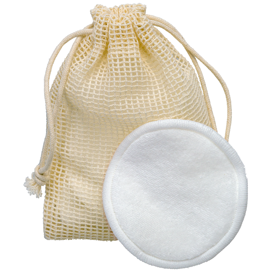 Kingsley Reusable Bamboo Makeup Remover Pads Pack of 5 with Travel Bag