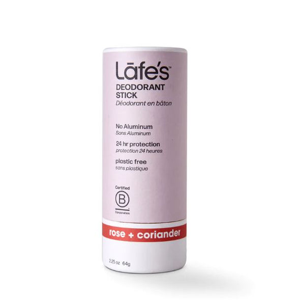 Lafe's Deodorant Stick 2.25oz 64g - Rose Coriander