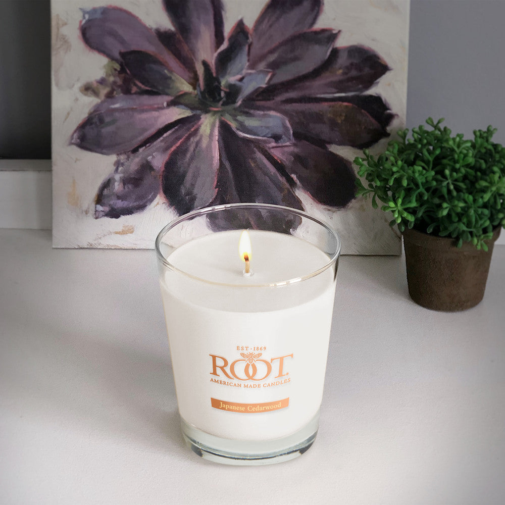 Root Candles Large Veriglass 10.5oz 630g - Japanese Cedarwood