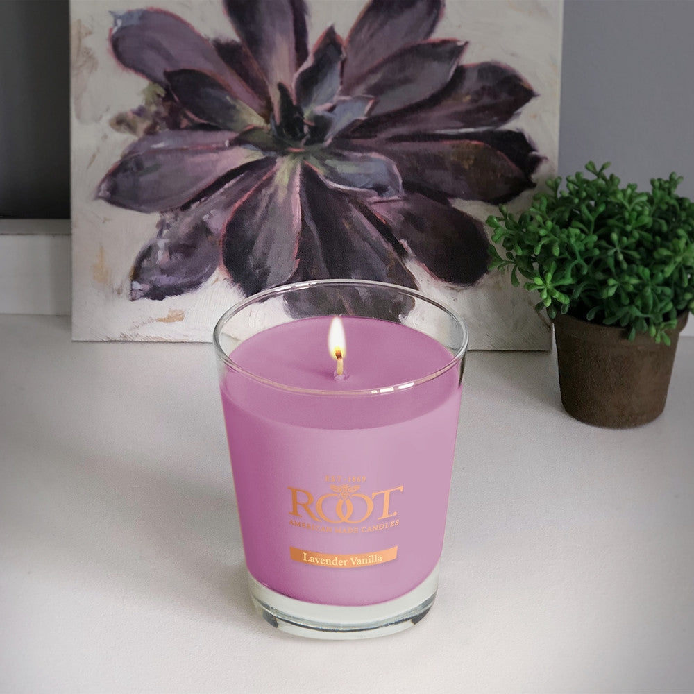 Root Candles Large Veriglass 10.5oz 630g - Lavender Vanilla