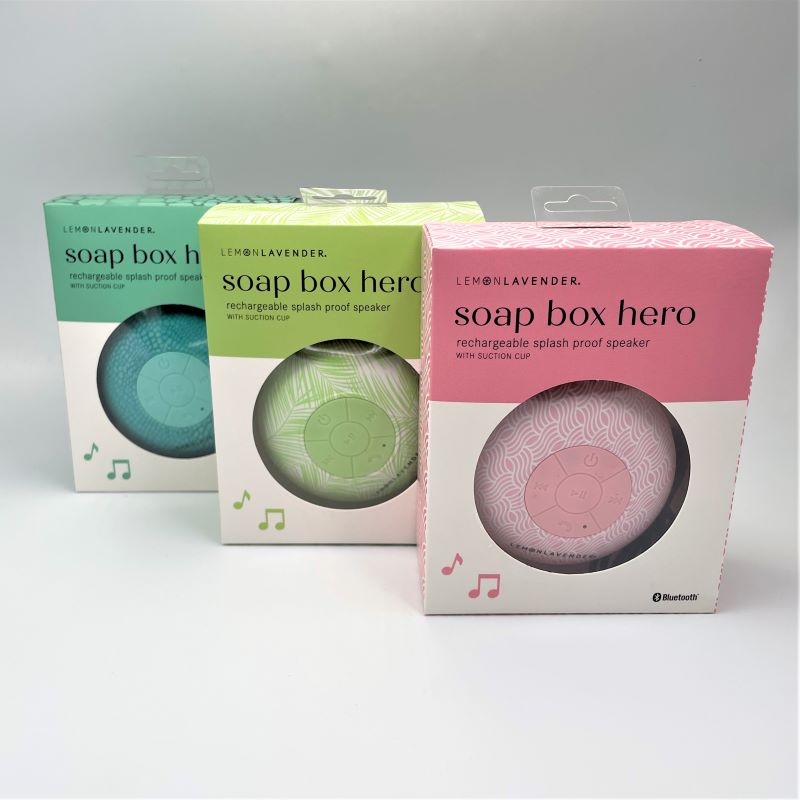 Lemon Lavender Soap Box Hero Rechargeable Splash Proof Speaker