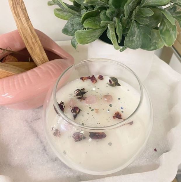 Lunastry Crystal Ball Double Wick Soy Wax Candle