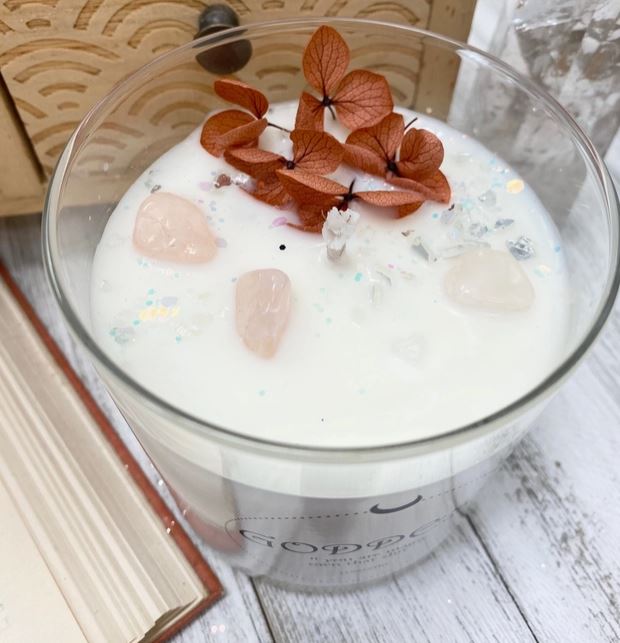 Lunastry Goddess Crystal Soy Wax Candle 11oz
