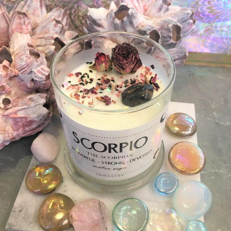 Lunastry Zodiac Soy Wax Crystal Candle 11oz