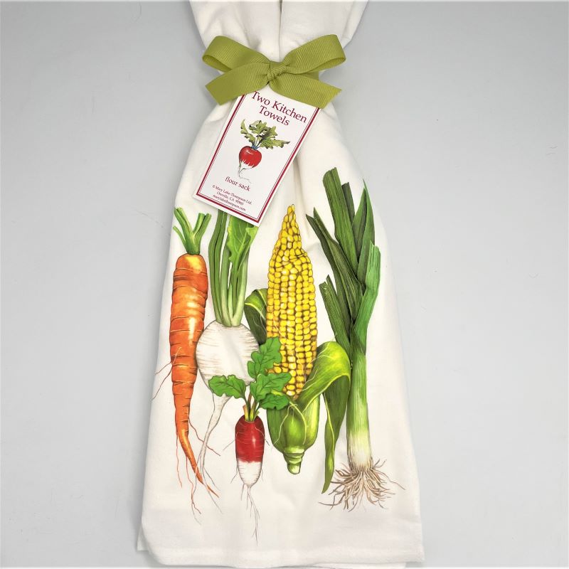 Mary Lake-Thompson Flour Sack Towels Set of 2 - Garden Veggies