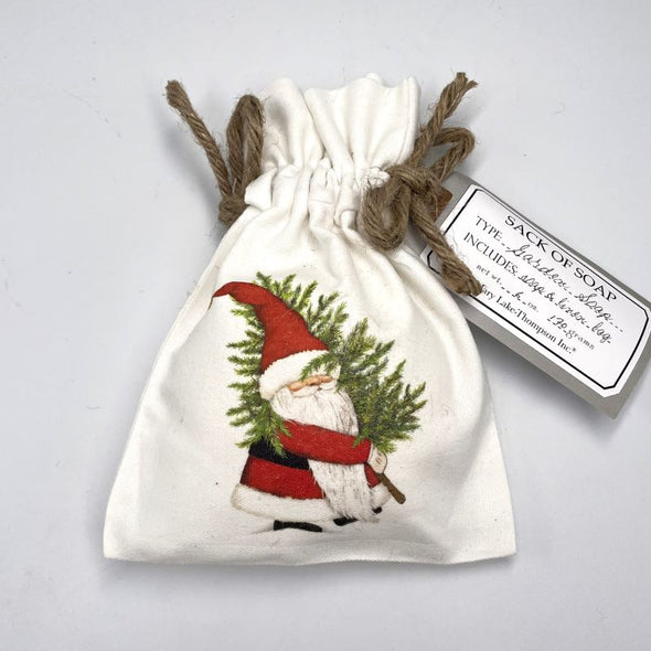 Mary Lake-Thompson Holiday Triple-Milled Soap in Sack 6oz 170g - Gnome Santa