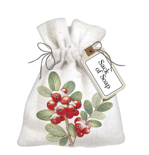 Mary Lake-Thompson Holiday Triple-Milled Soap in Sack 6oz 170g - Snow Berries