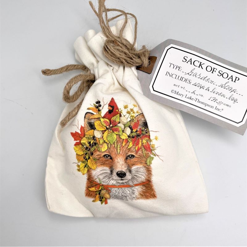 Mary Lake-Thompson Triple-Milled Soap in Sack 6oz - Fall Leaves Fox