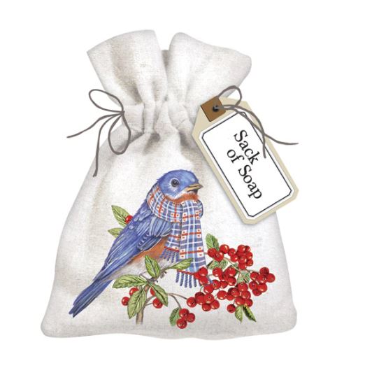 Mary Lake-Thompson Holiday Triple-Milled Soap in Sack 6oz 170g - Winter Bluebird