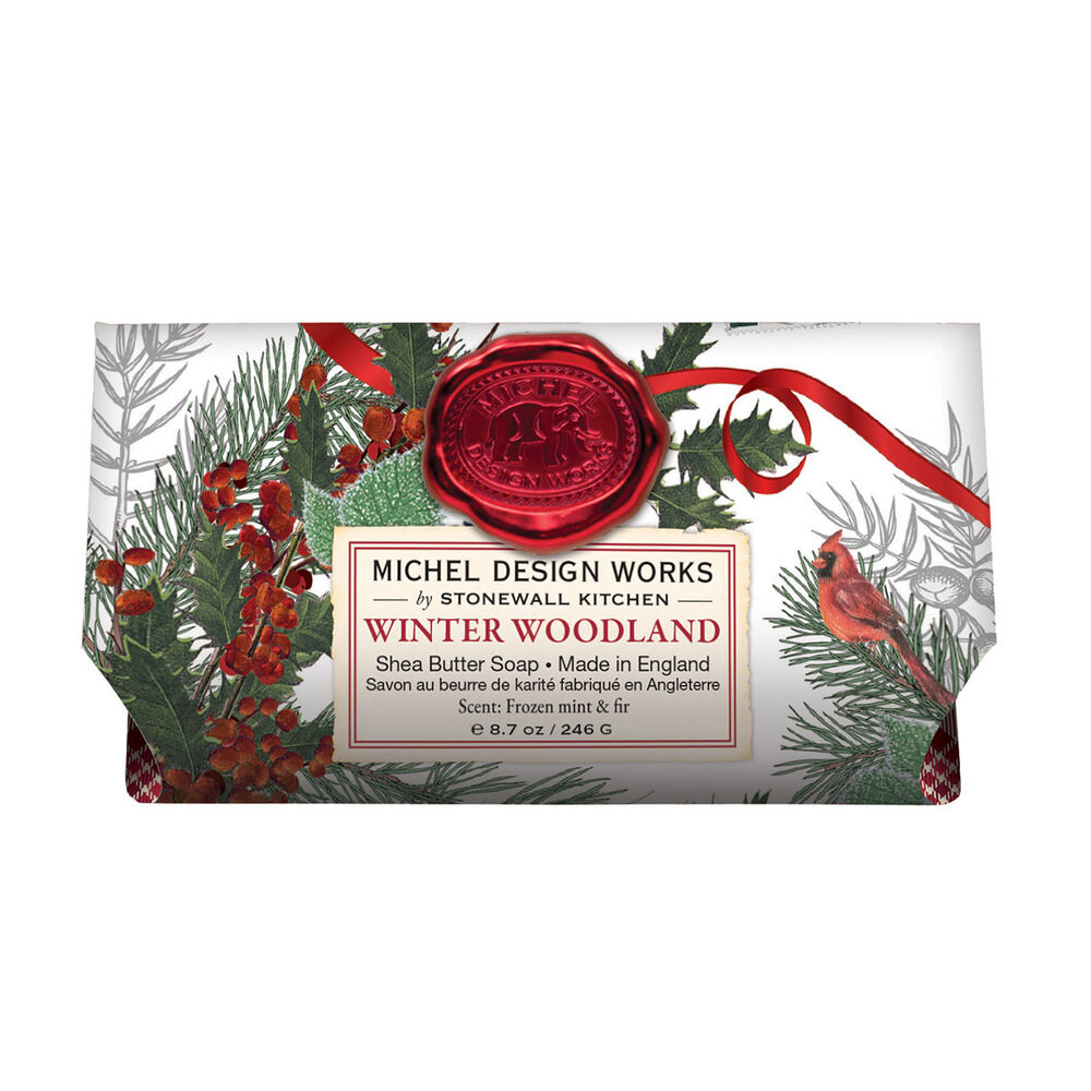 Michel Design Works Large Bath Soap Bar 8.7oz 246g - Winter Woodland