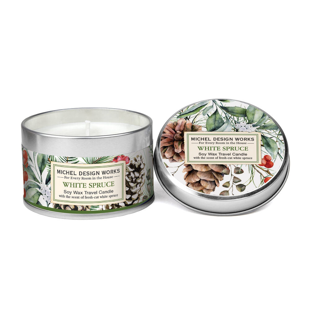 Michel Design Works Travel Candle 5.5oz - White Spruce